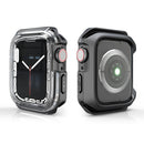 Transparent Two-color Armor Case For Apple Watch Series 7 45mm(Black)