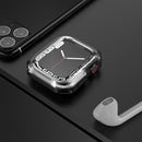 Transparent Two-color Armor Case For Apple Watch Series 7 45mm(Black)