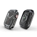 Transparent Two-color Armor Case For Apple Watch Series 7 45mm(Transparent Black)