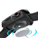 Transparent Two-color Armor Case For Apple Watch Series 7 45mm(Transparent Black)