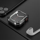 Transparent Two-color Armor Case For Apple Watch Series 7 45mm(Transparent Black)