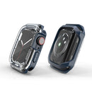 Transparent Two-color Armor Case For Apple Watch Series 7 45mm(Midnight Blue)