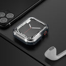 Transparent Two-color Armor Case For Apple Watch Series 7 45mm(Midnight Blue)