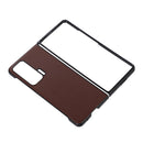 For Honor Magic V Accurate Hole Genuine Leather Shockproof Phone Case(Brown)
