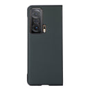For Honor Magic V Accurate Hole Genuine Leather Shockproof Phone Case(Green)