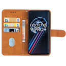 Leather Phone Case For OPPO Realme 9 Pro+(Brown)