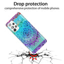 For Samsung Galaxy A32 4G Gradient Lace Transparent TPU Phone Case(Green Blue Purple)