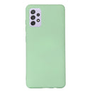 For Samsung Galaxy A73 Pure Color Liquid Silicone Phone Case(Green)