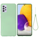 For Samsung Galaxy A73 Pure Color Liquid Silicone Phone Case(Green)