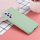 For Samsung Galaxy A73 Pure Color Liquid Silicone Phone Case(Green)