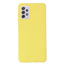 For Samsung Galaxy A73 Pure Color Liquid Silicone Phone Case(Yellow)