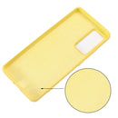 For Samsung Galaxy A73 Pure Color Liquid Silicone Phone Case(Yellow)