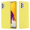 For Samsung Galaxy A73 Pure Color Liquid Silicone Phone Case(Yellow)