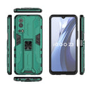 For vivo iQOO Z3 5G Supersonic PC + TPU Shock-proof Phone Case with Holder(Green)