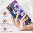 For Samsung Galaxy A03s Flowers and Plants Series IMD TPU Phone Case(Purple Begonia)