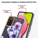 For Samsung Galaxy A03s Flowers and Plants Series IMD TPU Phone Case(Purple Begonia)