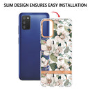 For Samsung Galaxy A03s Flowers and Plants Series IMD TPU Phone Case(Green Gardenia)