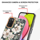 For Samsung Galaxy A03s Flowers and Plants Series IMD TPU Phone Case(Green Gardenia)