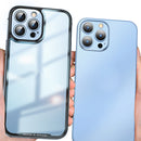 HD Transparent Glass Phone Case For iPhone 13 Pro Max(Yuanfeng Blue)