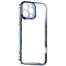 HD Transparent Glass Phone Case For iPhone 13 Pro Max(Yuanfeng Blue)