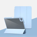 Magnetic Split Leather Smart Tablet Case For iPad Pro 12.9 2021(Ice White)