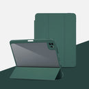 Magnetic Split Leather Smart Tablet Case For iPad Pro 12.9 2021(Dark Green)