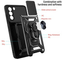For Samsung Galaxy S21 FE 5G Sliding Camera Design TPU + PC Phone Case(Black)