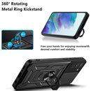 For Samsung Galaxy S21 FE 5G Sliding Camera Design TPU + PC Phone Case(Black)