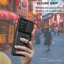For Samsung Galaxy S21 FE 5G Sliding Camera Design TPU + PC Phone Case(Black)