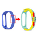 For Xiaomi Mi Band 4 / 3 Stripe Braided Watch Band(Yellow White)