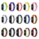 For Xiaomi Mi Band 4 / 3 Stripe Braided Watch Band(Yellow White)