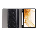 A870B Bluetooth Keyboard Leather Case with Holder & TPU Pen Slot For Samsung Galaxy Tab S8 11 inch SM-X700 / SM-X706(Black)