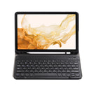 A870B Bluetooth Keyboard Leather Case with Holder & TPU Pen Slot For Samsung Galaxy Tab S8 11 inch SM-X700 / SM-X706(Black)