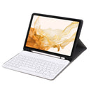 A870B Bluetooth Keyboard Leather Case with Holder & TPU Pen Slot For Samsung Galaxy Tab S8 11 inch SM-X700 / SM-X706(Gold)