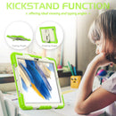 For Samsung Galaxy Tab A8 10.5 2021 Shockproof Beige Silicone + PC Tablet Protective Case(Yellow Green)