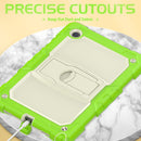 For Samsung Galaxy Tab A8 10.5 2021 Shockproof Beige Silicone + PC Tablet Protective Case(Yellow Green)