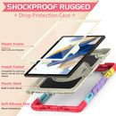 For Samsung Galaxy Tab A8 10.5 2021 Shockproof Beige Silicone + PC Tablet Protective Case(Camouflage Red)