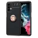 For Samsung Galaxy A23 Metal Ring Holder TPU Phone Case(Black Rose Gold)