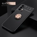 For Samsung Galaxy A23 Metal Ring Holder TPU Phone Case(Black Rose Gold)