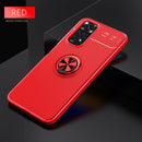 For Xiaomi Redmi Note 11 4G International Version Metal Ring Holder TPU Phone Case(Red)