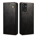 For Xiaomi Redmi Note 11S / Note 11 Foreign Version Oil Wax Crazy Horse Texture Leather Phone Case(Black)