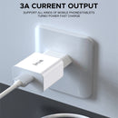 IVON AD-35 2 in 1 18W QC3.0 USB Port Travel Charger + 1m USB to Micro USB Data Cable Set, US Plug(White)