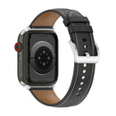 Genuine Leather Watch Band, Size: Small Size For Apple Watch Series 8&7 41mm / SE 2&6&SE&5&4 40mm / 3&2&1 38mm(Black)