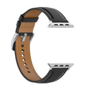 Genuine Leather Watch Band, Size: Small Size For Apple Watch Series 8&7 41mm / SE 2&6&SE&5&4 40mm / 3&2&1 38mm(Black)