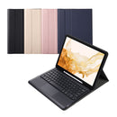 A800B-A Split Bluetooth Keyboard Leather Case with Holder & Pen Slot & Touchpad For Samsung Galaxy Tab S8+ X800(Black)
