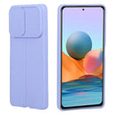 For Xiaomi Redmi Note 10 Pro 4G Litchi Texture Sliding Camshield TPU Protective Phone Case(Light Purple)