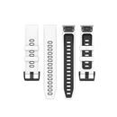 22mm Quick Release Two-color Silicone Watch Band for Garmin Fenix 7 / EPIX(White Black)