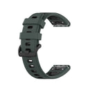 22mm Quick Release Two-color Silicone Watch Band for Garmin Fenix 7 / EPIX(Olive Green Black)
