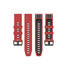 22mm Quick Release Two-color Silicone Watch Band for Garmin Fenix 7 / EPIX(Red Black)
