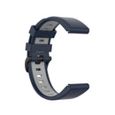 22mm Quick Release Two-color Silicone Watch Band for Garmin Fenix 7 / EPIX(Midnight Blue Grey)